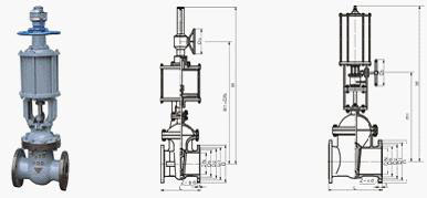 氣動閘閥結構(gou)圖 氣動閘閥結構(gòu)圖