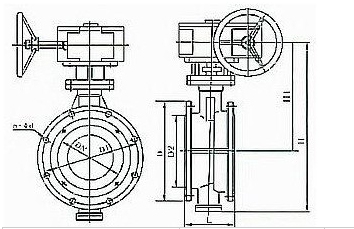對夾式硬密封(feng)蝶閥結構圖